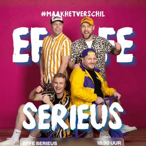 Effe Serieus komt naar Wageningen, Stad der Bevrijding! 🕊️🎶 Op 5 mei om 18:30 uur bouwt Effe Serieus een feestje op Festival de Markt. Verwacht meezingen, dansen, geinige plaatjes en een aanstekelijke sfeer. 🎤 @effeserieus.nl staat bekend om hun uitbundige liveshows, vol onverwachte wendingen, interactie en strak gemixte hits. Ze krijgen iedereen in beweging, van de eerste beat tot de laatste gekkigheid. Met wie koester jij de vrijheid? #MaakHetVerschil